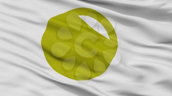 Noboribetsu City Flag, Country Japan, Hokkaido Prefecture, Closeup View, 3D Rendering