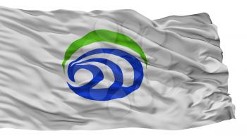 Omitama City Flag, Country Japan, Ibaraki Prefecture, Isolated On White Background, 3D Rendering