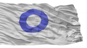 Ozu City Flag, Country Japan, Ehime Prefecture, Isolated On White Background, 3D Rendering