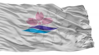 Sakuragawa City Flag, Country Japan, Ibaraki Prefecture, Isolated On White Background, 3D Rendering