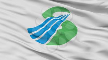 Satsumasendai City Flag, Country Japan, Kagoshima Prefecture, Closeup View, 3D Rendering