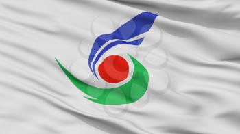 Setouchi City Flag, Country Japan, Okayama Prefecture, Closeup View, 3D Rendering