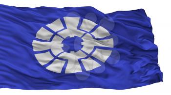 Shiojiri City Flag, Country Japan, Nagano Prefecture, Isolated On White Background, 3D Rendering