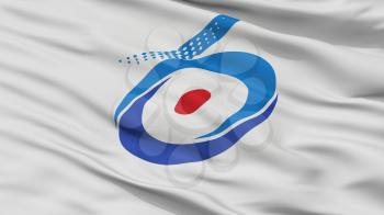 Shirakwa City Flag, Country Japan, Fukushima Prefecture, Closeup View, 3D Rendering