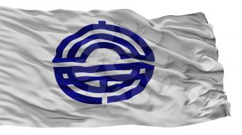 Shiraoka City Flag, Country Japan, Saitama Prefecture, Isolated On White Background, 3D Rendering