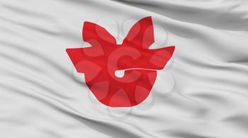 Soma City Flag, Country Japan, Fukushima Prefecture, Closeup View, 3D Rendering
