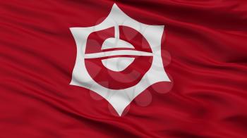 Taito City Flag, Country Japan, Tokyo Prefecture, Closeup View, 3D Rendering