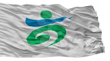 Takaoka City Flag, Country Japan, Toyama Prefecture, Isolated On White Background, 3D Rendering