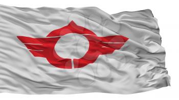 Toba City Flag, Country Japan, Mie Prefecture, Isolated On White Background, 3D Rendering