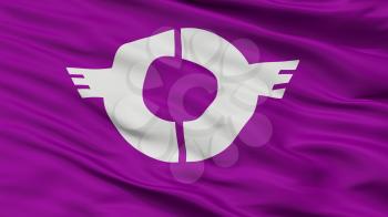 Togane City Flag, Country Japan, Chiba Prefecture, Closeup View, 3D Rendering
