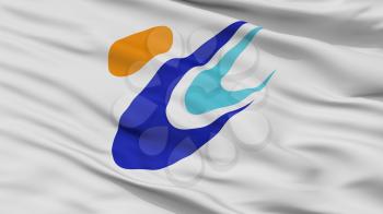Tomi City Flag, Country Japan, Nagano Prefecture, Closeup View, 3D Rendering
