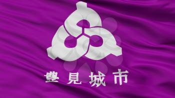 Tomigusuku City Flag, Country Japan, Okinawa Prefecture, Closeup View, 3D Rendering