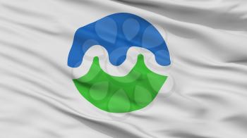 Towada City Flag, Country Japan, Aomori Prefecture, Closeup View, 3D Rendering