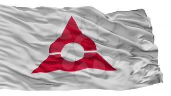 Ube City Flag, Country Japan, Yamaguchi Prefecture, Isolated On White Background, 3D Rendering