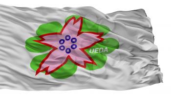 Ueda City Flag, Country Japan, Nagano Prefecture, Isolated On White Background, 3D Rendering
