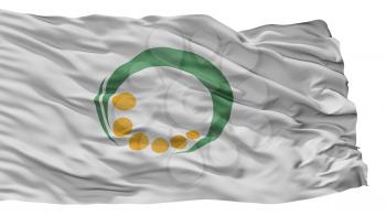 Uonuma City Flag, Country Japan, Niigata Prefecture, Isolated On White Background, 3D Rendering
