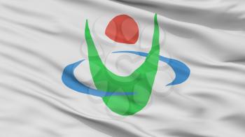 Uwajima City Flag, Country Japan, Ehime Prefecture, Closeup View, 3D Rendering