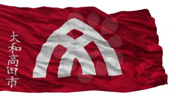 Yamatotakata City Flag, Country Japan, Nara Prefecture, Isolated On White Background, 3D Rendering