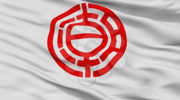 Yashio City Flag, Country Japan, Saitama Prefecture, Closeup View, 3D Rendering