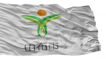 Yufu City Flag, Country Japan, Oita Prefecture, Isolated On White Background, 3D Rendering