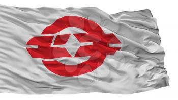 Yuki City Flag, Country Japan, Ibaraki Prefecture, Isolated On White Background, 3D Rendering