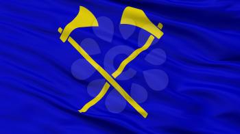 Saint Helier City Flag, Country Jersey, Closeup View, 3D Rendering