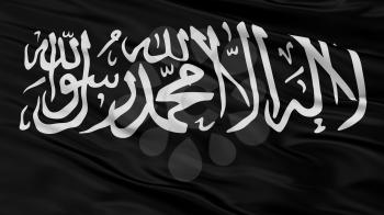 Jihad Flag Closeup View, 3D Rendering