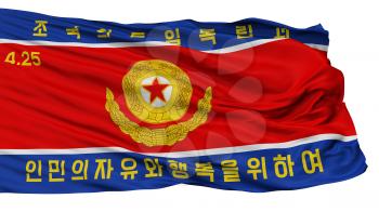 Korean Peoples Army Ground Force Flag, Isolated On White Background, 3D Rendering