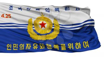 Korean Peoples Navy Flag, Isolated On White Background, 3D Rendering