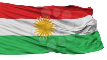 Kurdistan Flag, Isolated On White Background, 3D Rendering
