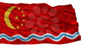 Batken City Flag, Country Kyrgyzstan, Isolated On White Background, 3D Rendering