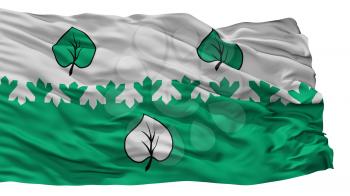 Aloja City Flag, Country Latvia, Isolated On White Background, 3D Rendering