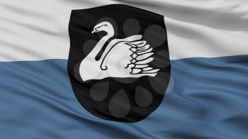 Gulbene City Flag, Country Latvia, Closeup View, 3D Rendering