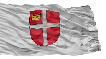 Ikskile City Flag, Country Latvia, Isolated On White Background, 3D Rendering