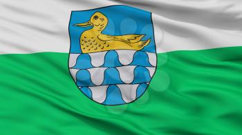 Lubana City Flag, Country Latvia, Closeup View, 3D Rendering