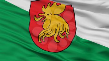 Madona City Flag, Country Latvia, Closeup View, 3D Rendering