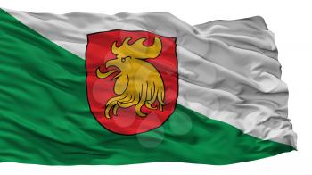Madona City Flag, Country Latvia, Isolated On White Background, 3D Rendering