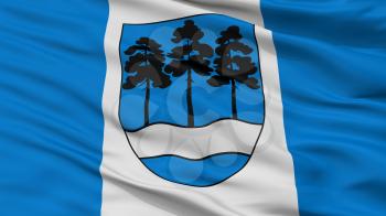 Ogre City Flag, Country Latvia, Closeup View, 3D Rendering