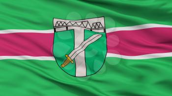 Skrunda City Flag, Country Latvia, Closeup View, 3D Rendering