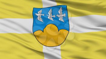 Smiltene City Flag, Country Latvia, Closeup View, 3D Rendering