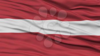 Closeup Latvia Flag, Waving in the Wind, High Resolution