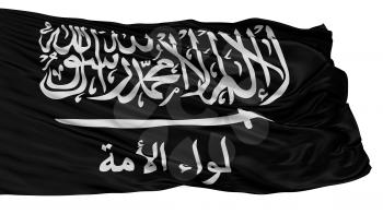 Liwaa Al Umma Flag, Isolated On White Background, 3D Rendering