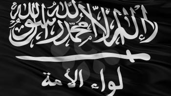 Liwaa Al Umma Flag, Closeup View, 3D Rendering