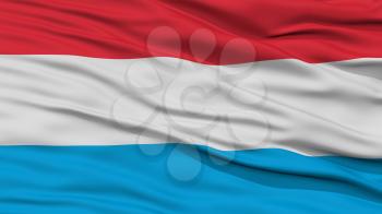 Closeup Luxembourg Flag, Waving in the Wind, High Resolution