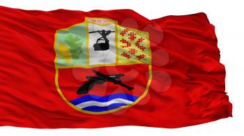 Demir Hisar Municipality City Flag, Country Macedonia, Isolated On White Background, 3D Rendering