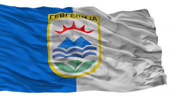 Gevgelija Municipality City Flag, Country Macedonia, Isolated On White Background, 3D Rendering