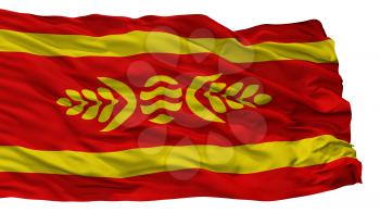 Kocani Municipality City Flag, Country Macedonia, Isolated On White Background, 3D Rendering
