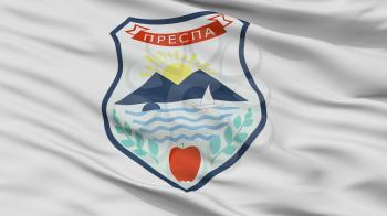 Resen Municipality City Flag, Country Macedonia, Closeup View, 3D Rendering