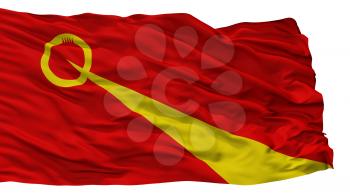 Valandovo Municipality City Flag, Country Macedonia, Isolated On White Background, 3D Rendering