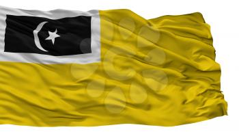 Kuala Terengganu City Flag, Country Malaysia, Terengganu State, Isolated On White Background, 3D Rendering